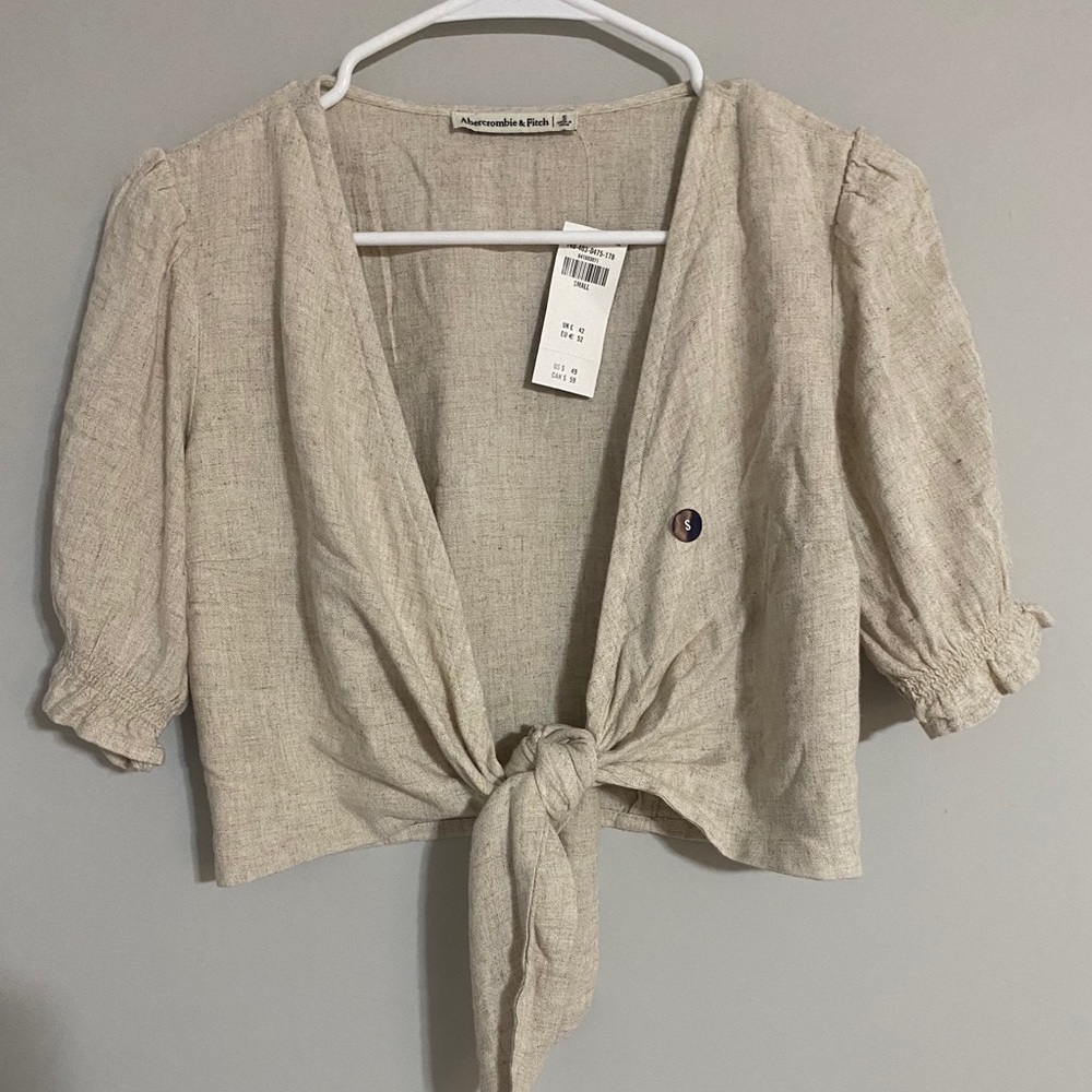 Abercrombie & Fitch Tie Crop Top